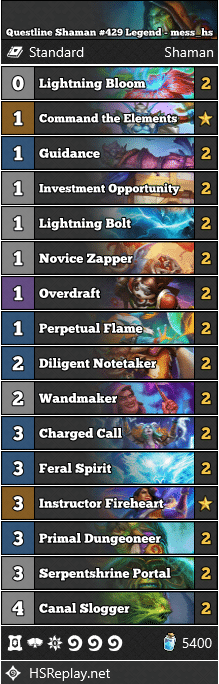 Questline Shaman #429 Legend - mess_hs