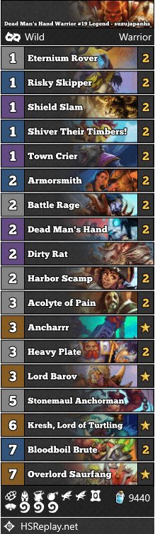 Dead Man's Hand Warrior #19 Legend - suzujapanhs