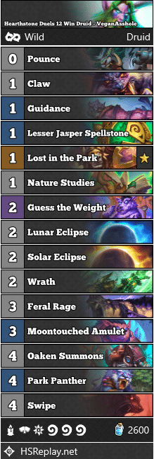 Hearthstone Duels 12 Win Druid - VeganAsshole