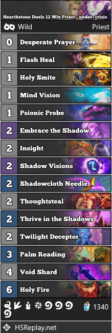 Hearthstone Duels 12 Win Priest - under_crisis