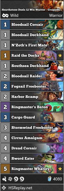 Hearthstone Duels 12 Win Warrior - CroqueHs