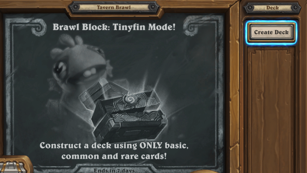 This Week’s Tavern Brawl is Brawl Block Tinyfin Mode