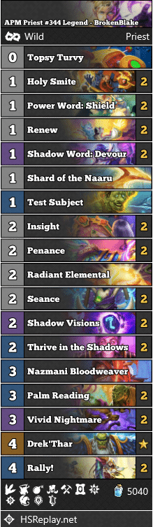 APM Priest 344 Legend BrokenBlake Hearthstone Wild Decks