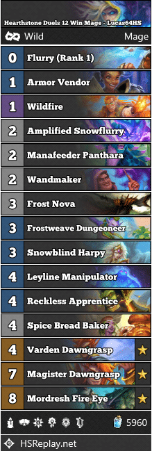 Hearthstone Duels 12 Win Mage - Lucas64HS