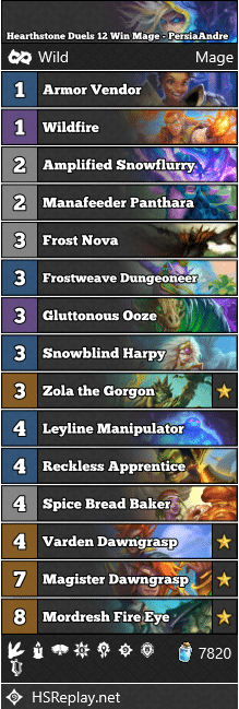 Hearthstone Duels 12 Win Mage - PersiaAndre