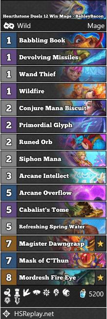 Hearthstone Duels 12 Win Mage - BahleyBacon
