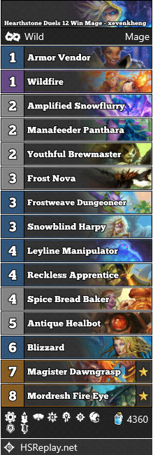 Hearthstone Duels 12 Win Mage - xevenkheng