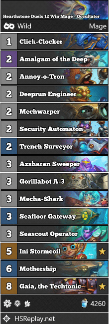 Hearthstone Duels 12 Win Mage - Occultator