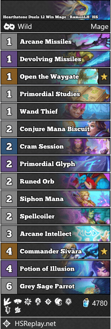 Hearthstone Duels 12 Win Mage - RamonLH_HS