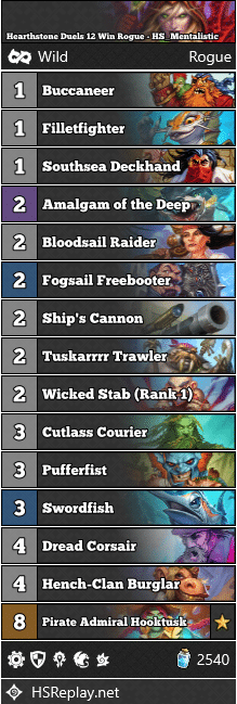 Hearthstone Duels 12 Win Rogue - HS_Mentalistic