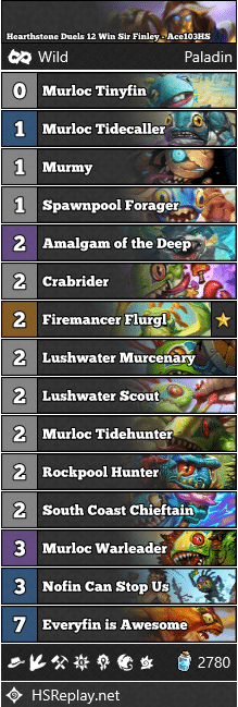 Hearthstone Duels 12 Win Sir Finley - Ace103HS