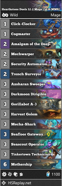 Hearthstone Duels 12-2 Mage (5636 MMR)