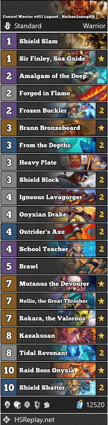 Control Warrior #451 Legend - NathanJessopHS