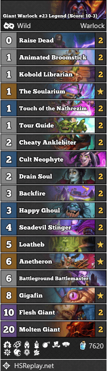 Giant Warlock #23 Legend (Score 10-3)