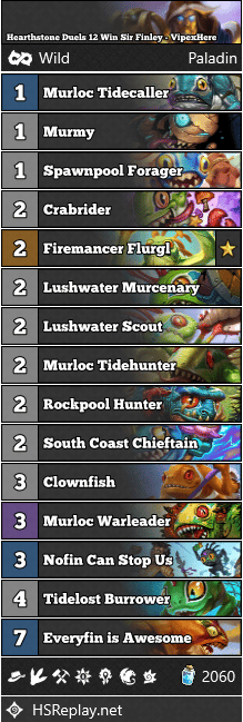 Hearthstone Duels 12 Win Sir Finley - VipexHere