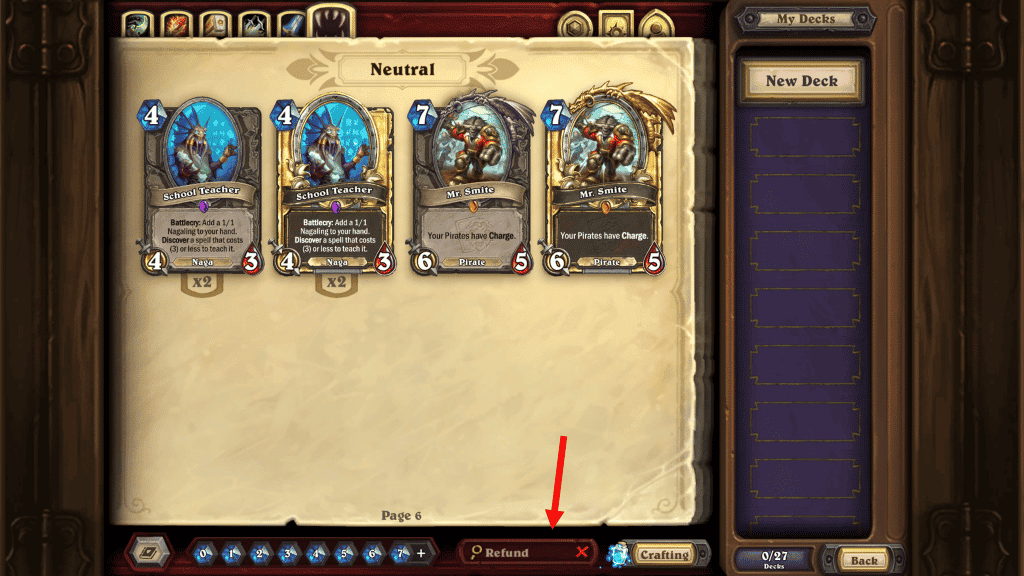 Hearthstone Search for Refund