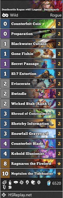 Deathrattle Rogue #407 Legend - DaneHearth