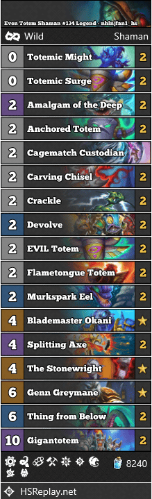 Even Totem Shaman #134 Legend - nhlnjfan1_hs