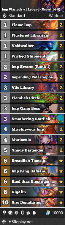 Imp Warlock #1 Legend (Score 14-8)