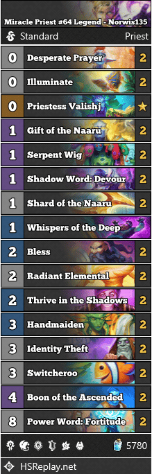 Miracle Priest #64 Legend - Norwis135