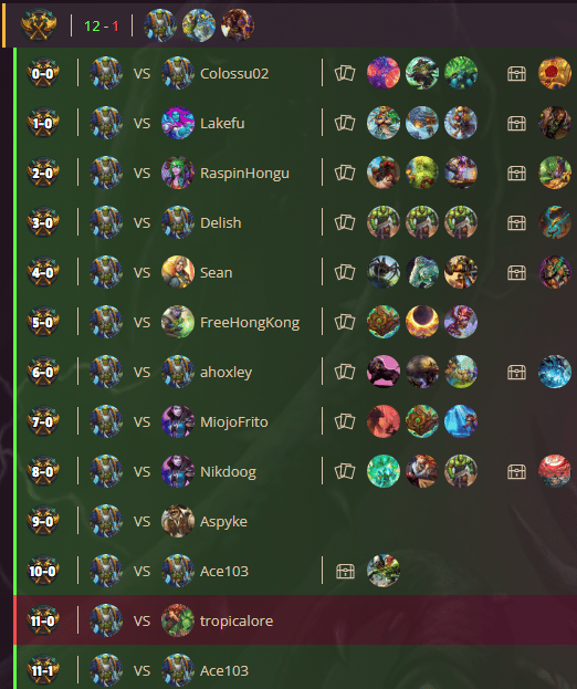 Proof Hearthstone Duels 12-1 Drek’Thar (7403 MMR)