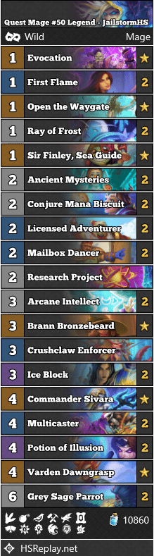 Quest Mage #50 Legend - JailstormHS