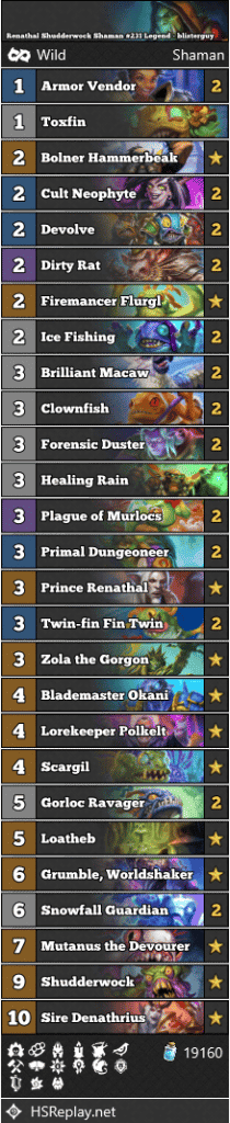 Renathal Shudderwock Shaman #231 Legend - blisterguy