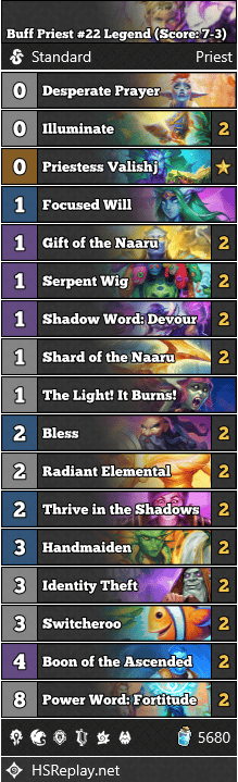 Buff Priest #22 Legend (Score: 7-3)