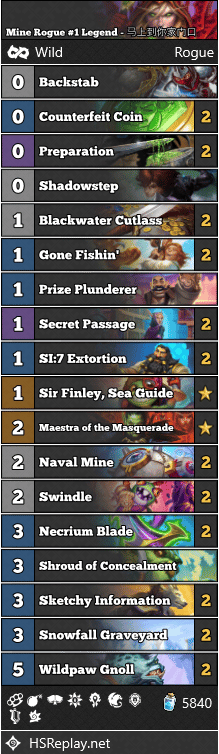 Mine Rogue #1 Legend - 马上到你家门口 | Hearthstone Wild Decks