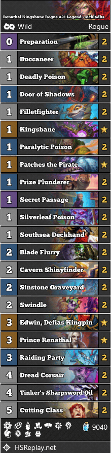 Renathal Kingsbane Rogue #21 Legend - sickladhs