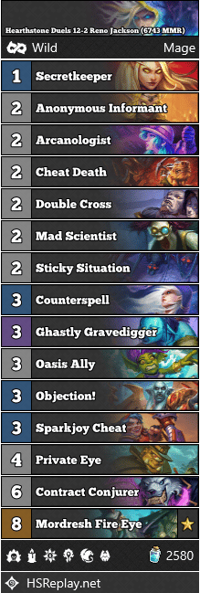 Hearthstone Duels 12-2 Reno Jackson (6743 MMR)