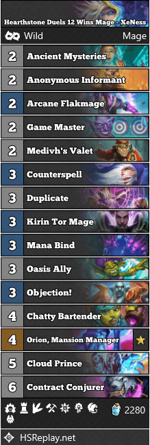 Hearthstone Duels 12 Wins Mage - XeNess