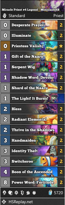 Miracle Priest #4 Legend - MinislashHS