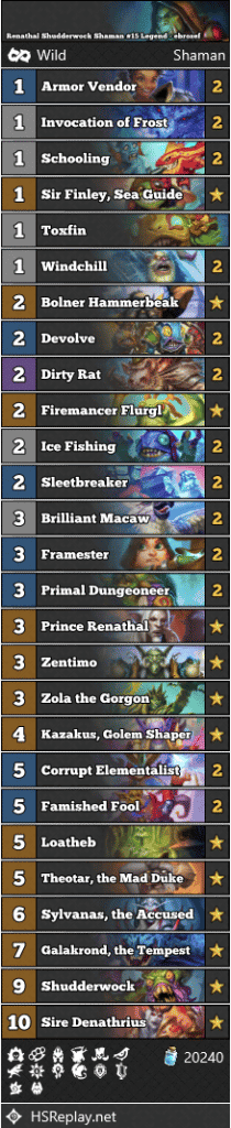 Renathal Shudderwock Shaman #15 Legend - ebrosef