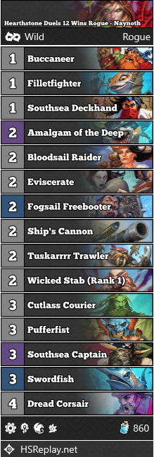 Hearthstone Duels 12 Wins Rogue - Naynoth