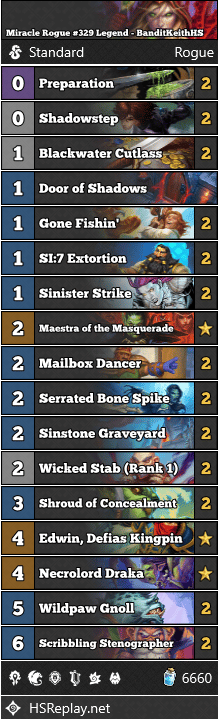 Miracle Rogue #329 Legend - BanditKeithHS