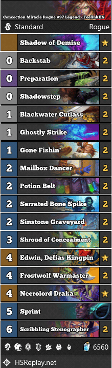 Concoction Miracle Rogue #97 Legend - FeelinkHS