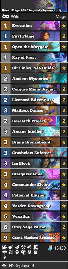 Quest Mage #472 Legend - hynracanfly