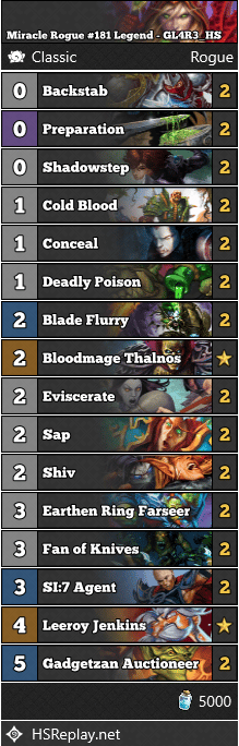 Miracle Rogue #181 Legend - GL4R3_HS