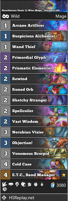 Hearthstone Duels 12 Wins Mage - Disruptor108