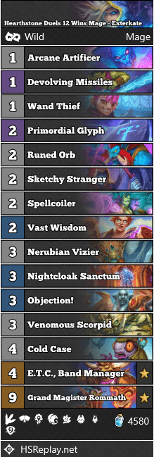 Hearthstone Duels 12 Wins Mage - Exterkate