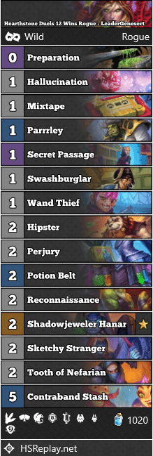Hearthstone Duels 12 Wins Rogue - LeaderGenesect
