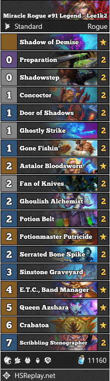 Miracle Rogue #91 Legend - Lee1k2