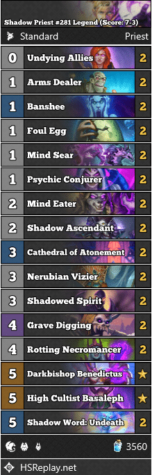 Shadow Priest #281 Legend (Score: 7-3)
