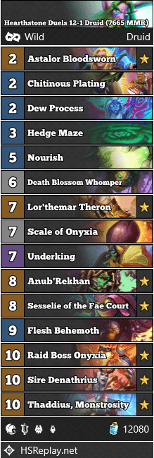 Hearthstone Duels 12-1 Druid (7665 MMR)