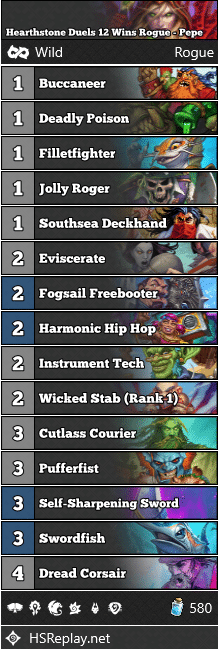Hearthstone Duels 12 Wins Rogue - Pepe