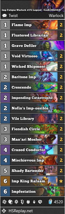 Imp Fatigue Warlock #172 Legend - CooK34925436