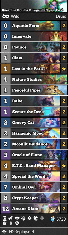 Questline Druid #31 Legend (Score: 15-5)