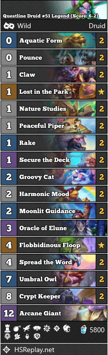 Questline Druid #51 Legend (Score: 6-2)