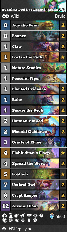 Questline Druid #8 Legend (Score: 9-5)